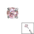 Titanium Threadless (Bend fit) Claw Set CZ Jewels