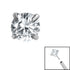 Titanium Threadless (Bend fit) Claw Set CZ Jewels