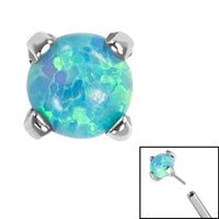 Titanium Threadless (Bend fit) Claw Set Synth Opals