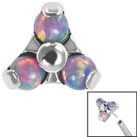 Titanium Threadless (Bend fit) Claw Set Synth Opal Trinity