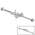 Steel Claw Set Jewelled Starry Night Industrial Scaffold Barbell IND55