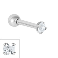 Steel Claw Set Jewelled Micro Bar 1.2mm