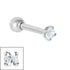 Steel Claw Set Jewelled Micro Bar 1.2mm