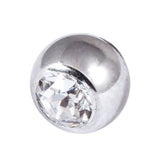 Titanium Threaded Jewelled Balls 1.2x4mm