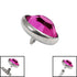 Titanium Jewelled Disk for Internal Thread shafts in 1.6mm. Also fits Dermal Anchor