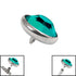Titanium Jewelled Disk for Internal Thread shafts in 1.6mm. Also fits Dermal Anchor