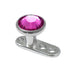 Titanium Dermal Anchor with Jewelled Disk Top (4mm diameter - standard)