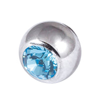Titanium Threaded Jewelled Balls 1.2x4mm
