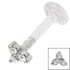 Bioflex Push-fit Labret with Steel Claw Set Jewelled Trinity