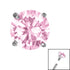Titanium Claw Set Round CZ Jewel for Internal Thread shafts in 1.2mm