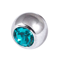 Titanium Threaded Jewelled Balls 1.2x4mm