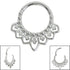 Steel Mandala Hinged Clicker Ring