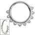 Steel Filigree Lace Hinged Clicker Ring