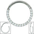 Titanium Pave Set Jewelled Eternity Hinged Clicker Ring