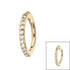 Steel 1.4mm Pave Set Jewelled Edge Hinged Clicker Ring