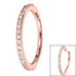 Steel 1.4mm Pave Set Jewelled Edge Hinged Clicker Ring