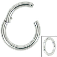 Steel Large Gauge Hinged Clicker Ring