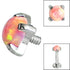 Titanium Claw Set Round Synth Opal Top for Internal Thread shafts in 1.2mm