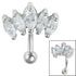 Steel 5 Jewel Marquise Fan Micro Curved Bar 1.2mm