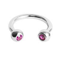 Titanium Jewelled Circular Barbell (CBB) (Horseshoe) 1.2mm