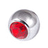 Titanium Threaded Jewelled Balls 1.6x5mm