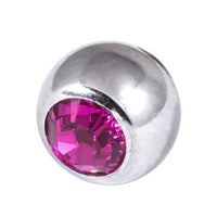 Titanium Threaded Jewelled Balls 1.6x5mm