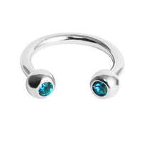 Titanium Jewelled Circular Barbell (CBB) (Horseshoe) 1.2mm