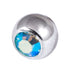 Titanium Threaded Jewelled Balls 1.6x5mm