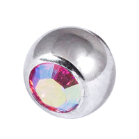 Titanium Threaded Jewelled Balls 1.6x5mm