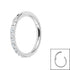 Titanium 1.2mm Pave Set Jewelled Edge Hinged Clicker Ring