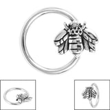 Steel BCR with Steel Clip In Honey Bee