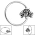 Steel BCR with Steel Clip In Honey Bee