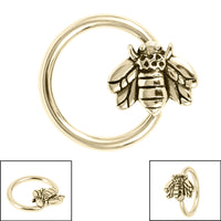 Steel BCR with Steel Clip In Honey Bee