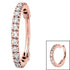 Steel 1.7mm Pave Set Jewelled Edge Hinged Clicker Ring