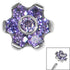 Titanium Claw Set CZ 7 Jewelled Flower for Internal Thread shafts in 1.2mm