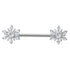 Steel Claw Set Jewelled Sunburst Nipple Bar