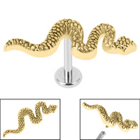 Titanium Internally Threaded Labrets 1.2mm - Steel Snake