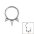 Titanium Tribal Spike Hinged Clicker Ring