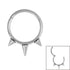 Titanium Tribal Spike Hinged Clicker Ring
