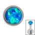 Titanium Bezel Set Opal Disk for Internal Thread shafts in 1.2mm