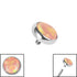 Titanium Bezel Set Opal Disk for Internal Thread shafts in 1.2mm