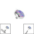 Titanium Bezel Set Opal Disk for Internal Thread shafts in 1.6mm. Also fits Dermal Anchor