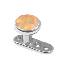 Titanium Dermal Anchor with Titanium Bezel Set Opal Disk