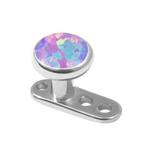 Titanium Dermal Anchor with Titanium Bezel Set Opal Disk