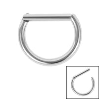 Titanium Bar Hinged Clicker Ring