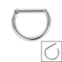 Titanium Bar Hinged Clicker Ring