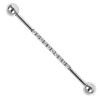 Titanium In-line Claw Set Multi Jewel Industrial Scaffold Bar