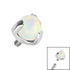 Titanium Claw Set Synth Opal Ball for Internal Thread shafts in 1.2mm