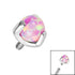 Titanium Claw Set Synth Opal Ball for Internal Thread shafts in 1.2mm