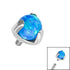 Titanium Claw Set Synth Opal Ball for Internal Thread shafts in 1.2mm